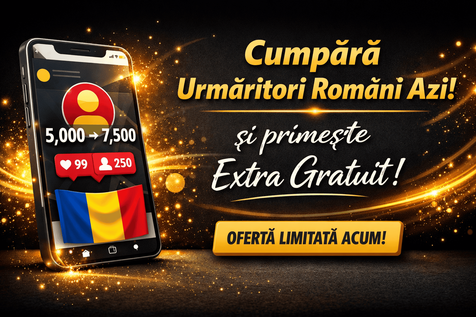 Cumpără urmăritori români Instagram cu bonus gratuit - Romstagram